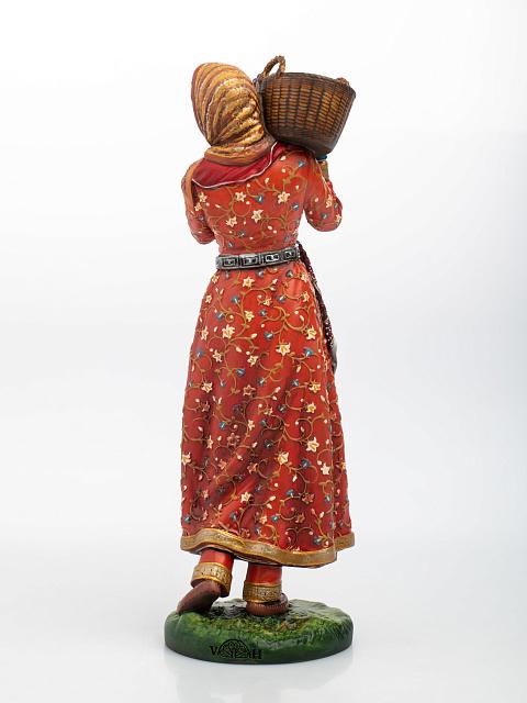 Statue of a Girl with a Basket of Grapes (hand-painted)