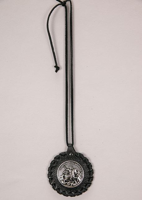 Medallion with the image of St. George the Victorious (woven)