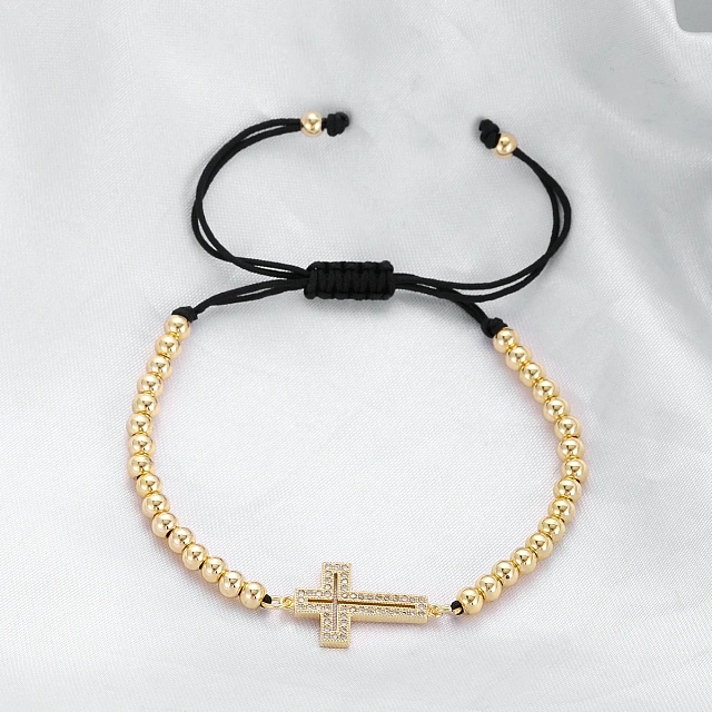 Bracelet with a metal cross