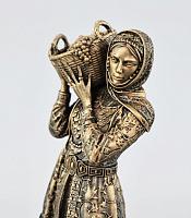 Figurine of Girl with Grapes Basket