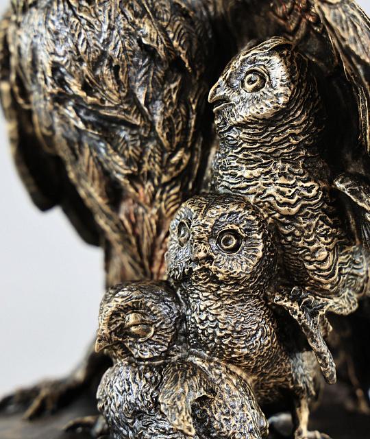 Statuette Owl - jewelry box (Vernissage color)