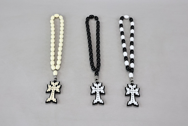 Prayer beads with cross, payir paypanir (assorted)