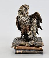 Statuette Owl - jewelry box (Vernissage color)