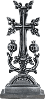 Cross with pomegranates (silver color)