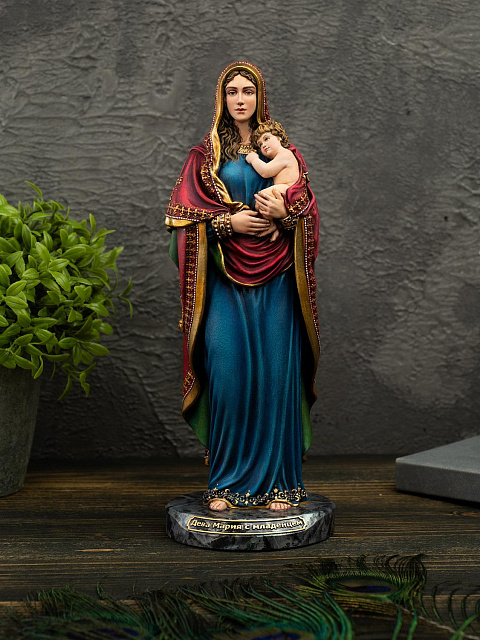 Statue of the Holy Virgin Mary with Child (hand-painted)