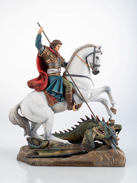 Statuette of Saint George the Victorious (hand-painted)