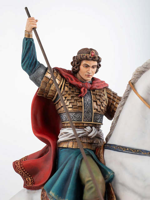 Statuette of Saint George the Victorious (hand-painted)