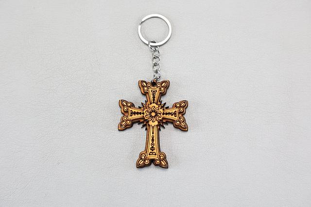 Keychain Cross with the symbol of eternity