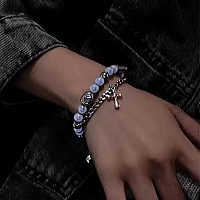 Reflective bracelet with a cross