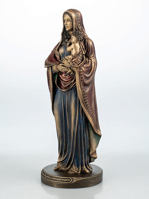 Statue of the Virgin Mary with Child (cold bronze)