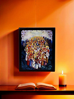 Icon "Holy Martyrs" on a wooden base
