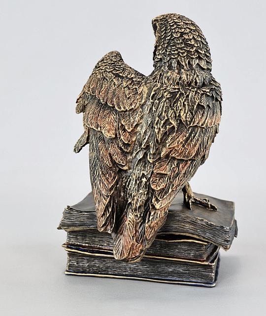Statuette Owl - jewelry box (Vernissage color)