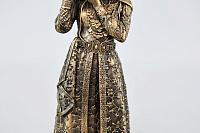 Figurine of Girl with Grapes Basket