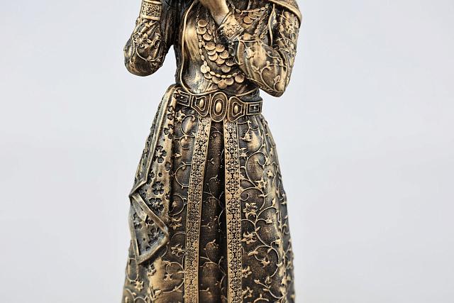 Figurine of Girl with Grapes Basket