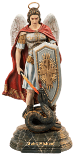 Statue of Archangel Michael (hand-painted)